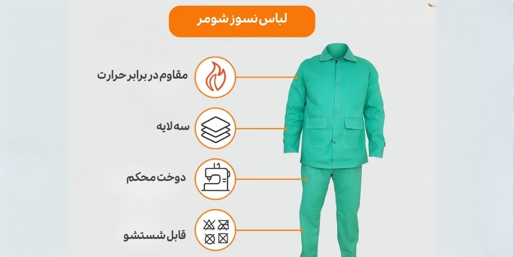 خرید لباس نسوز شومر